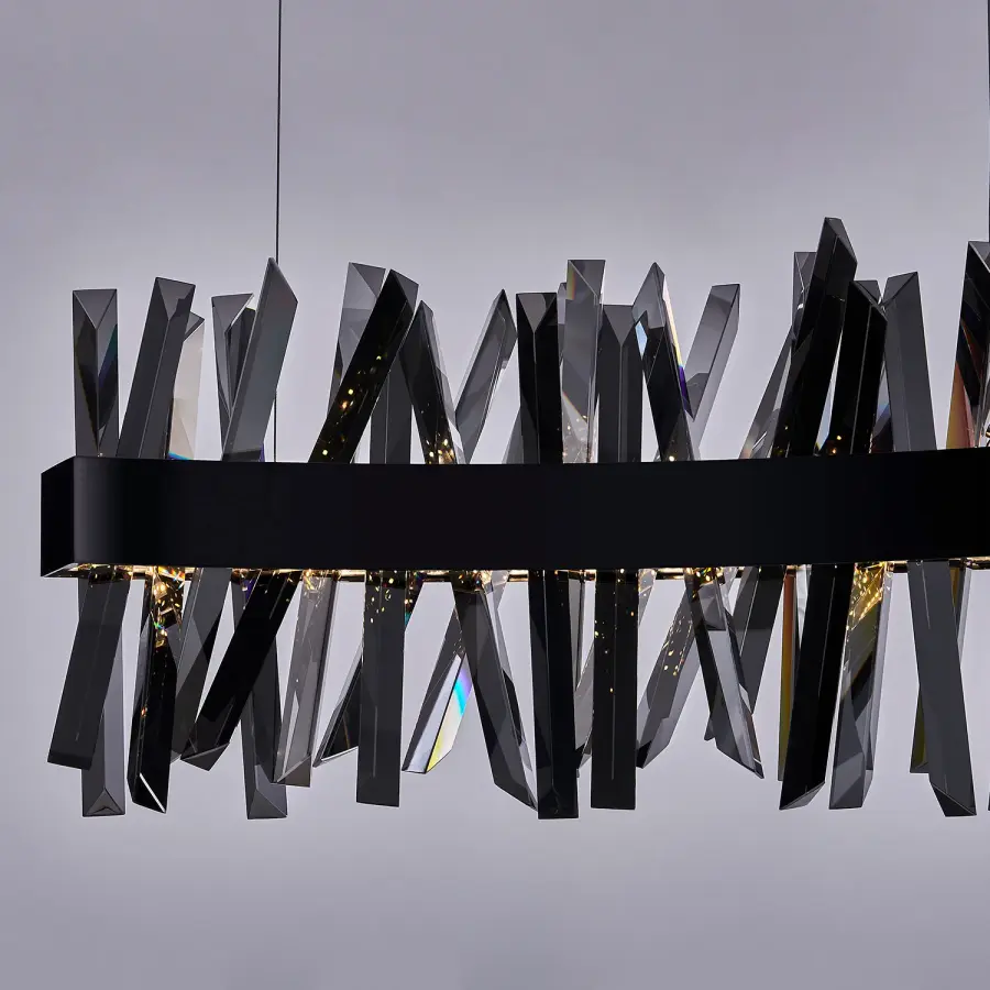 Glacier 42" LED Black Nickel Wave Linear Pendant - Image 5