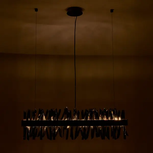 Glacier 42" LED Black Nickel Wave Linear Pendant - Image 6