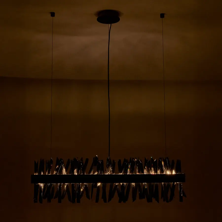 Glacier 42" LED Black Nickel Wave Linear Pendant - Image 6