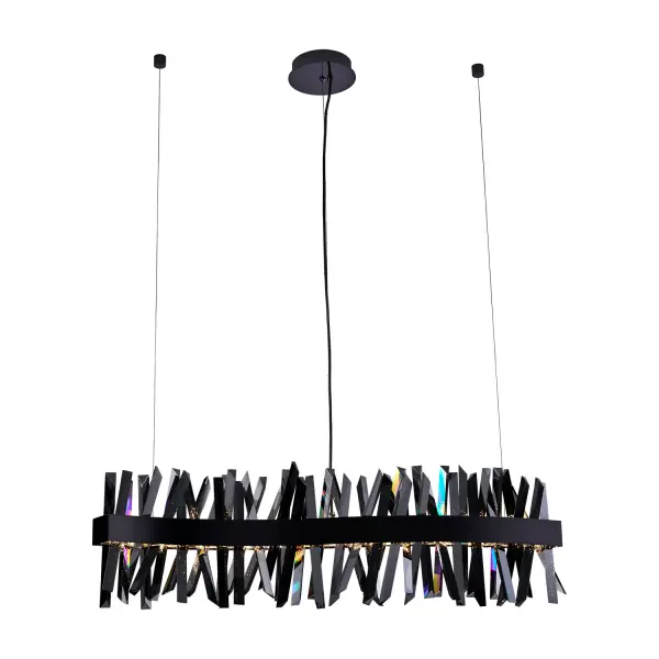 Glacier 42" LED Black Nickel Wave Linear Pendant - Image 8