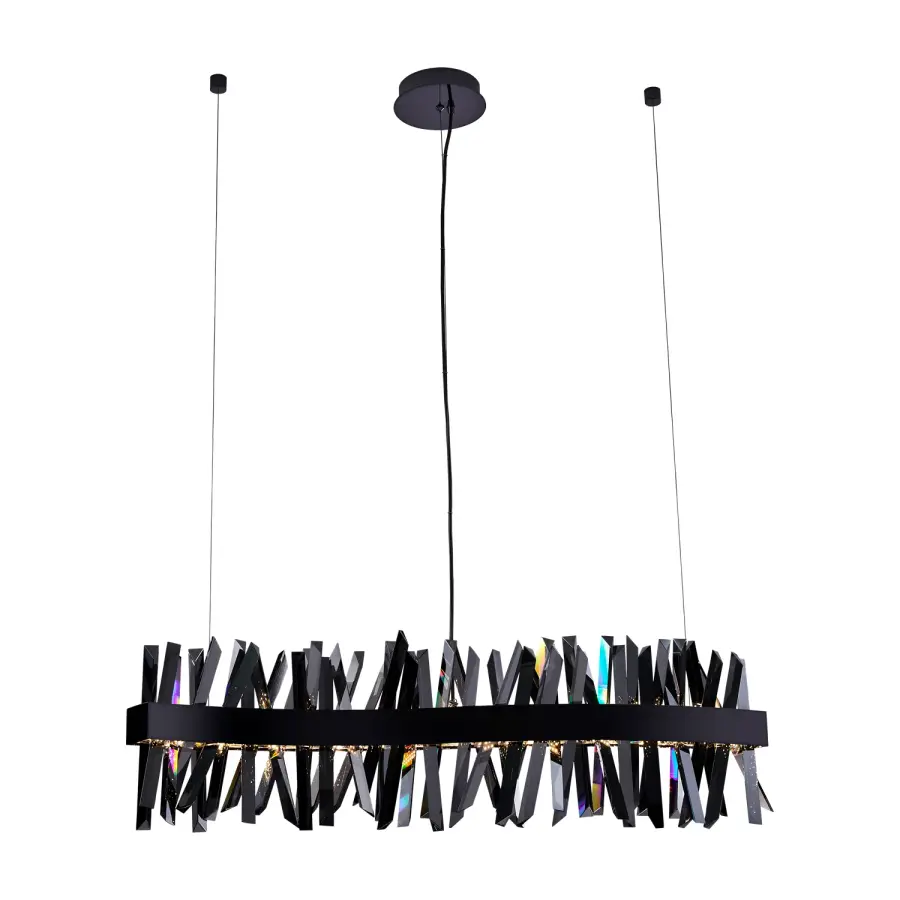 Glacier 42" LED Black Nickel Wave Linear Pendant - Image 8