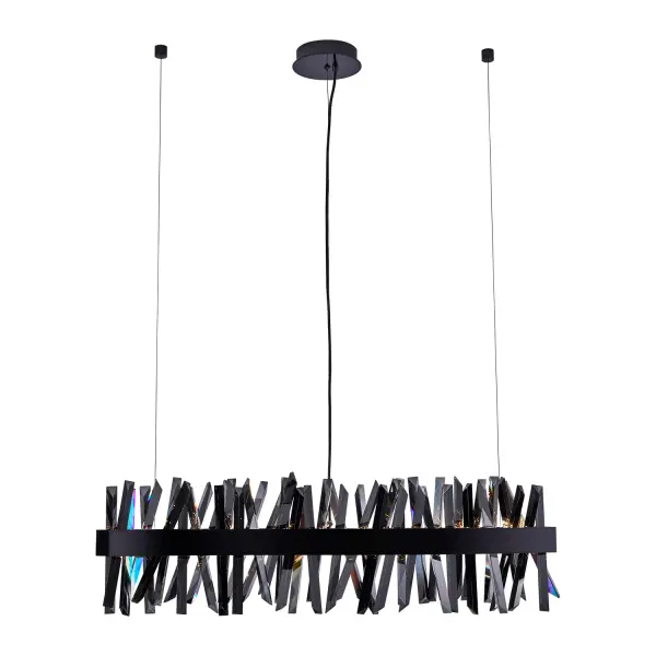 Glacier 42" LED Black Nickel Wave Linear Pendant - Image 9