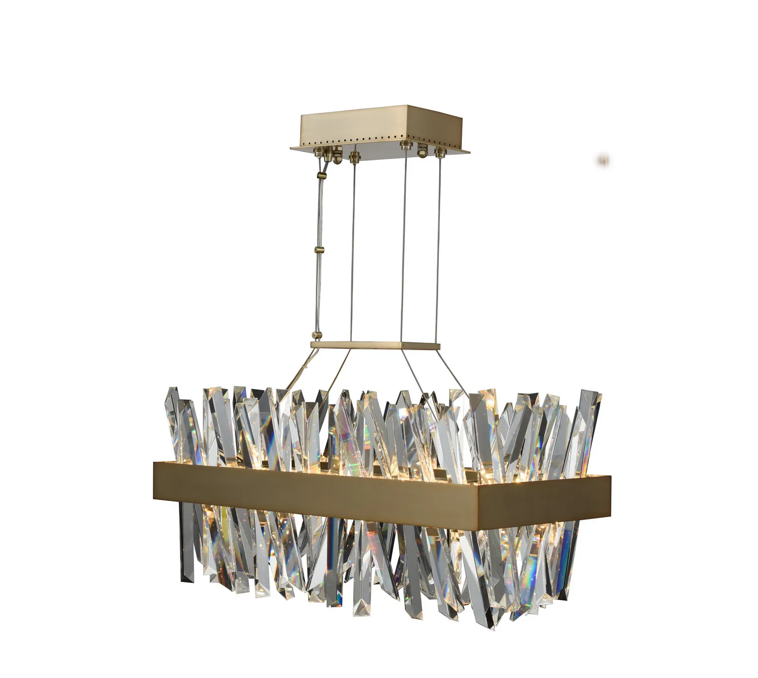 Glacier LED Island Pendant in Brushed Champagne Gold