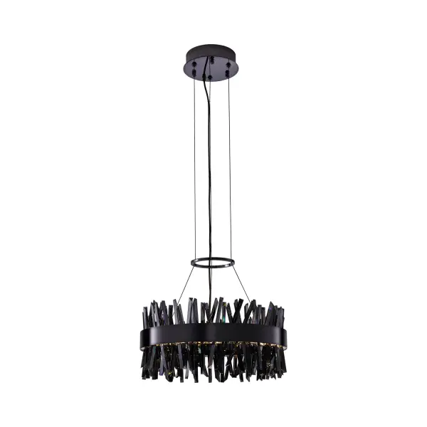 Glacier 20-Inch LED Crystal Pendant in Black Nickel - Image 3
