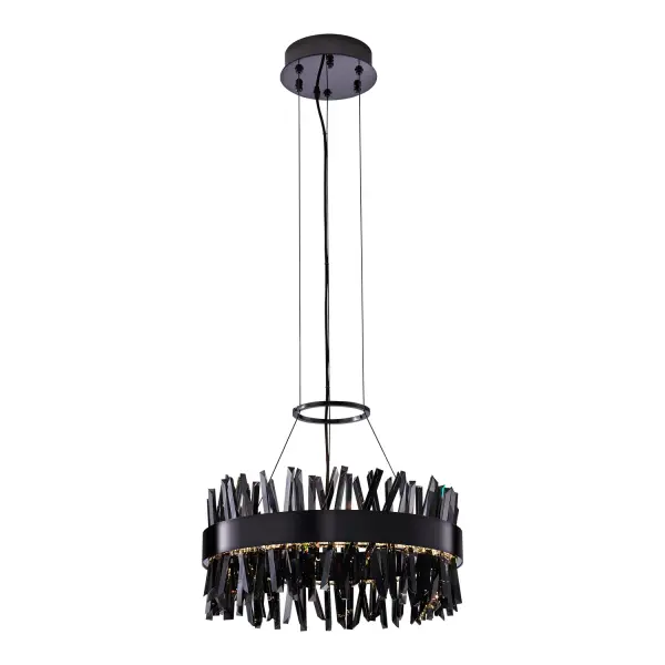Glacier 20-Inch LED Crystal Pendant in Black Nickel - Image 4