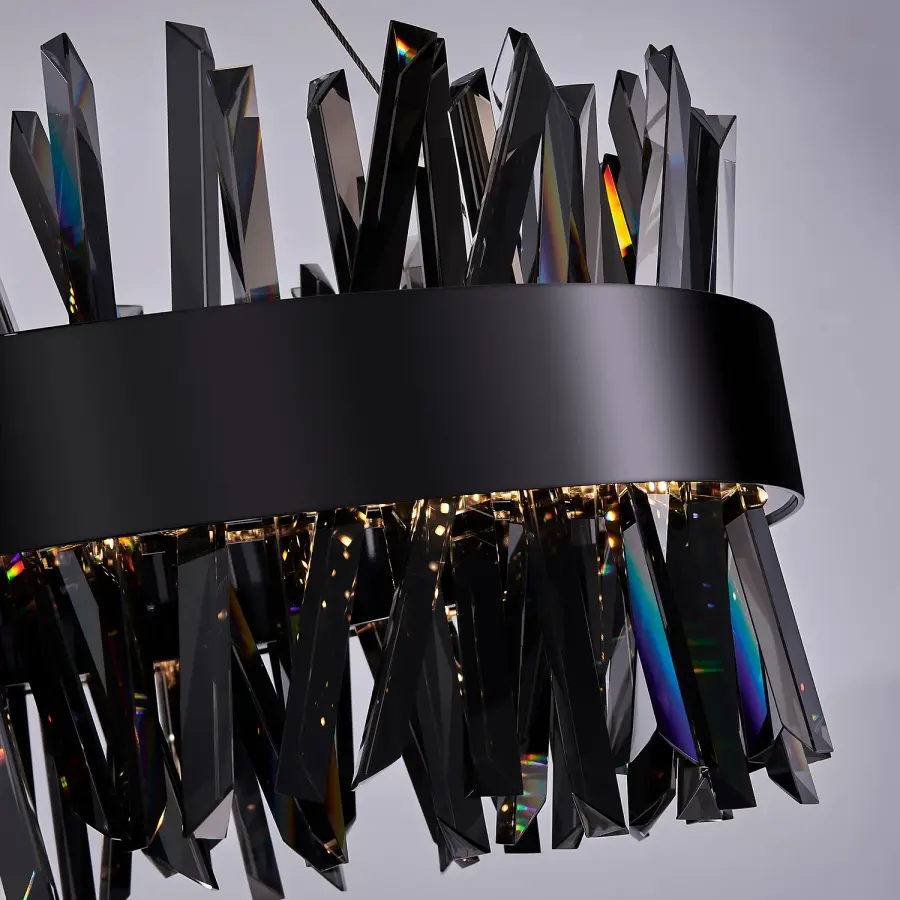 Glacier 20-Inch LED Crystal Pendant in Black Nickel - Image 5