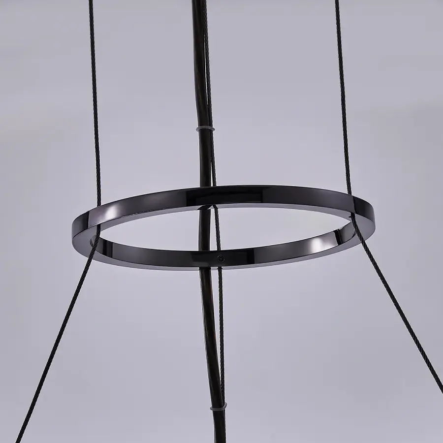 Glacier 20-Inch LED Crystal Pendant in Black Nickel - Image 6