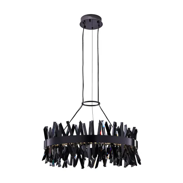 Glacier 32" LED Crystal Pendant in Black Nickel - Image 3