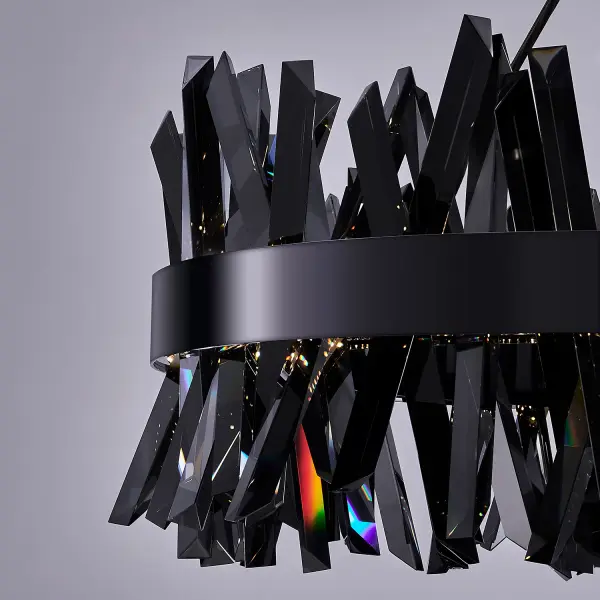 Glacier 32" LED Crystal Pendant in Black Nickel - Image 6