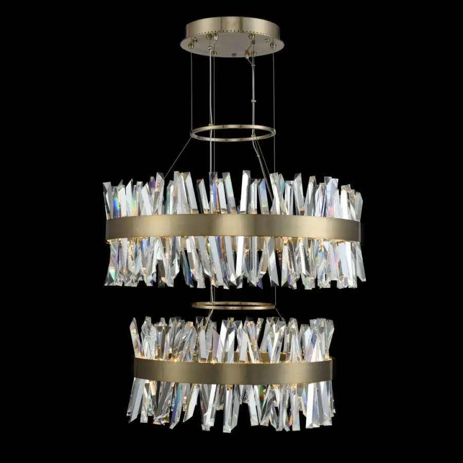 Glacier 32" 2-Tier LED Round Pendant