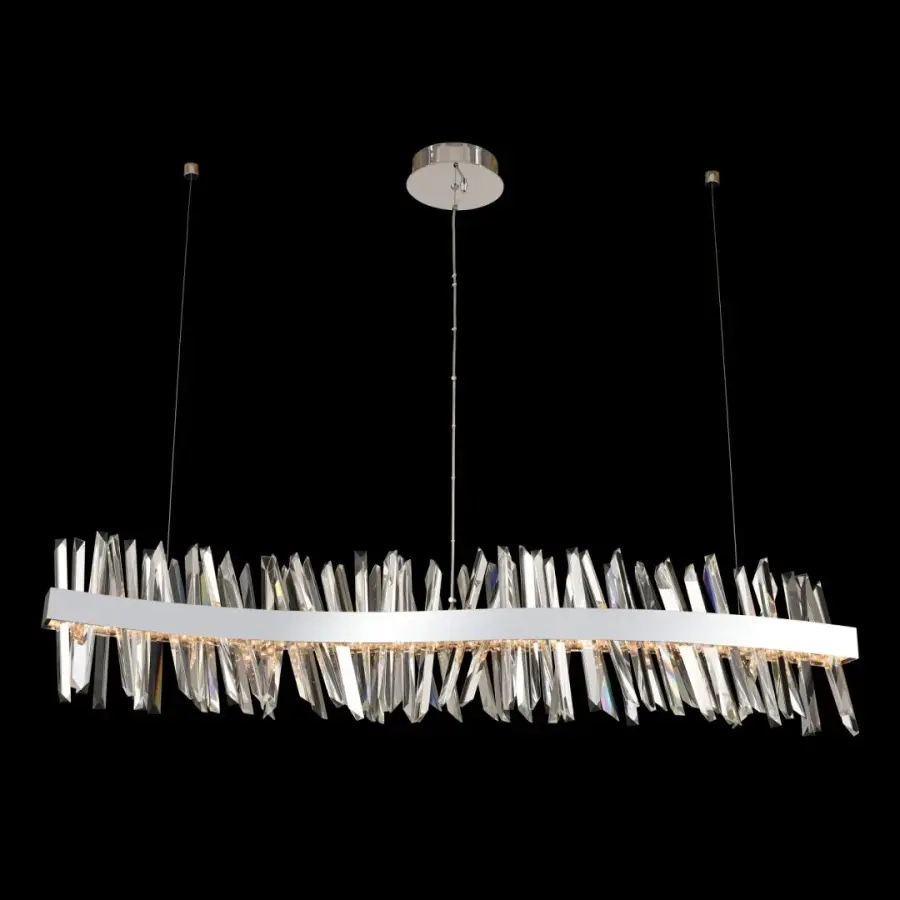 Glacier 60" LED Wave Island Chandelier