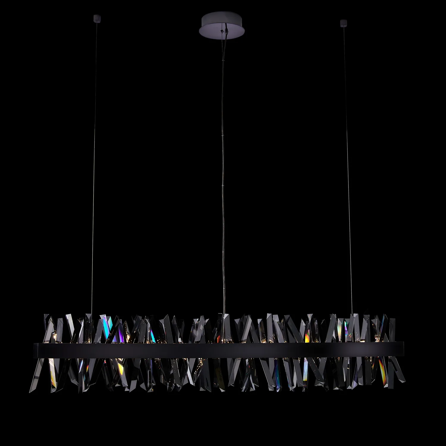 Glacier 60" LED Linear Pendant in Black Nickel