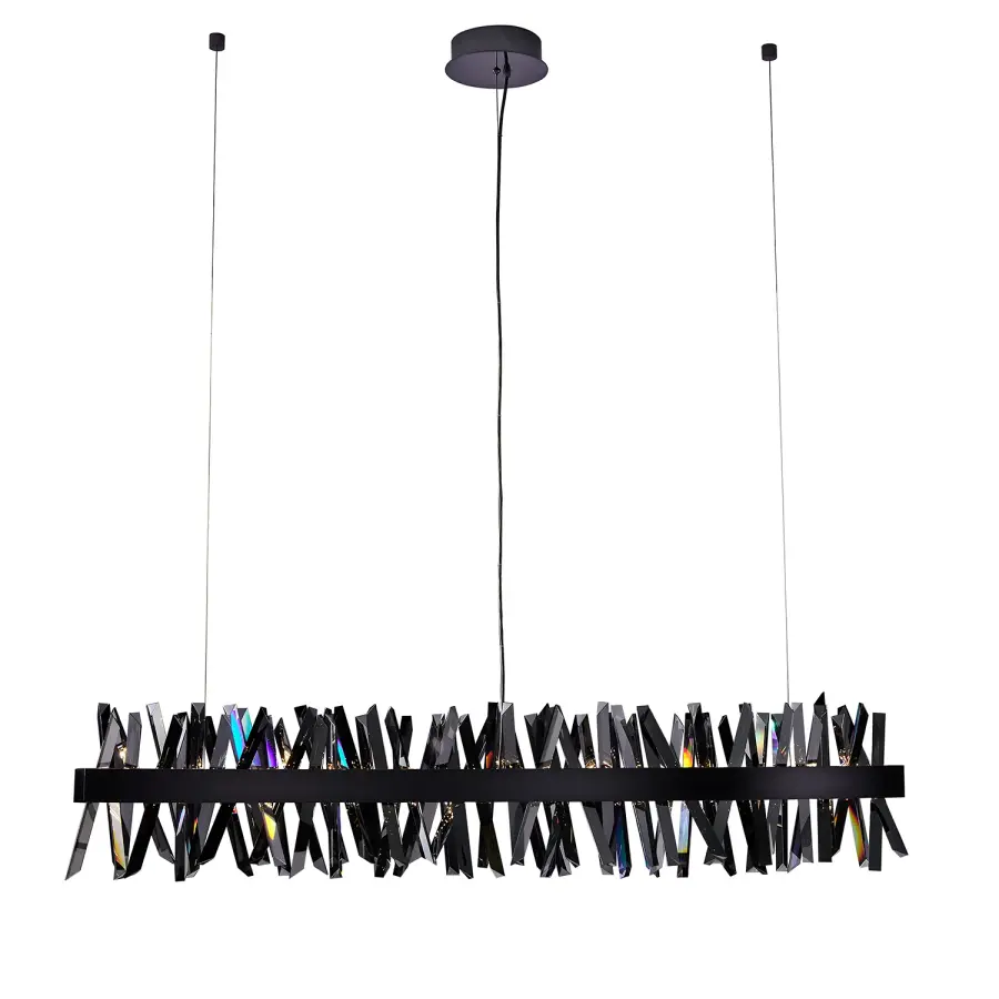 Glacier 60" LED Linear Pendant in Black Nickel - Image 3
