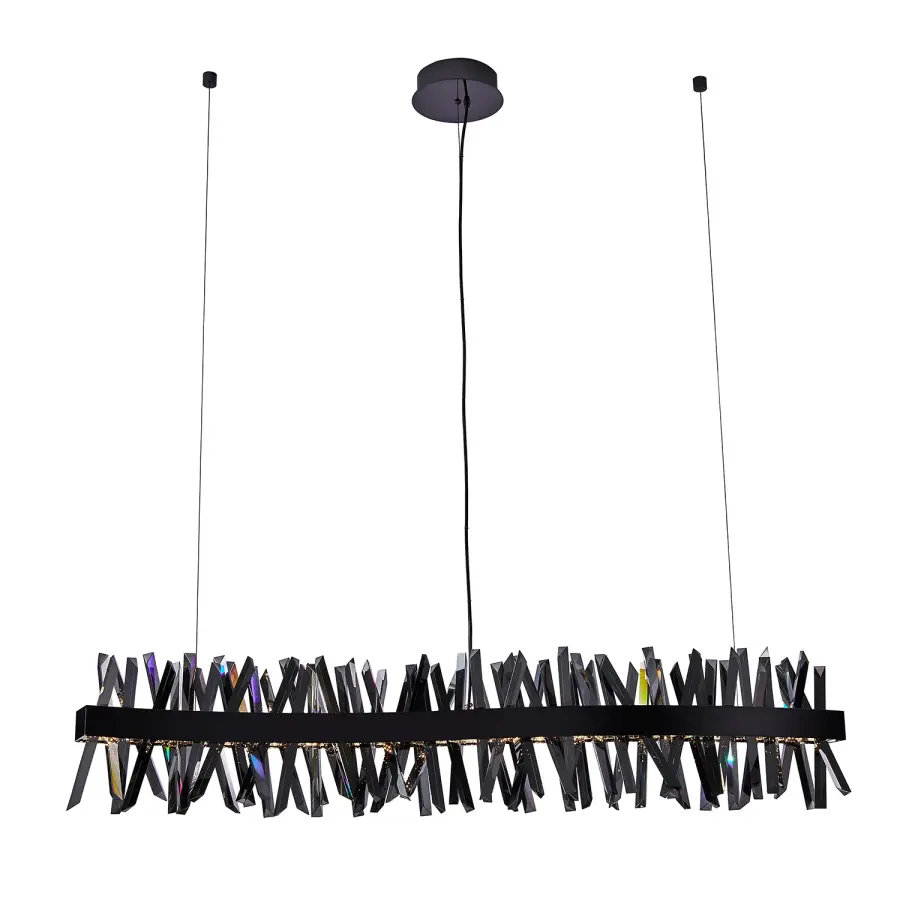 Glacier 60" LED Linear Pendant in Black Nickel - Image 4