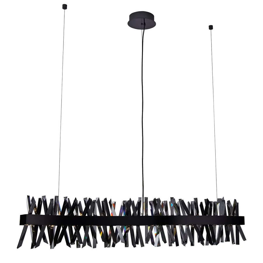 Glacier 60" LED Linear Pendant in Black Nickel - Image 5
