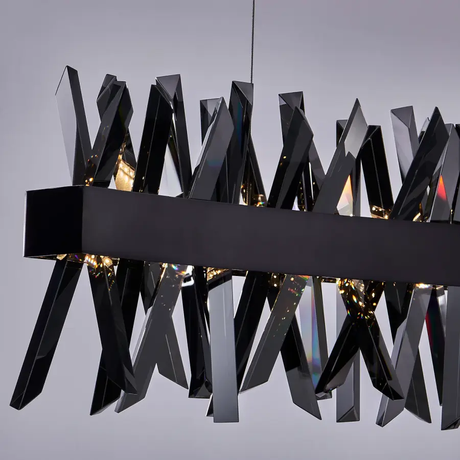 Glacier 60" LED Linear Pendant in Black Nickel - Image 6