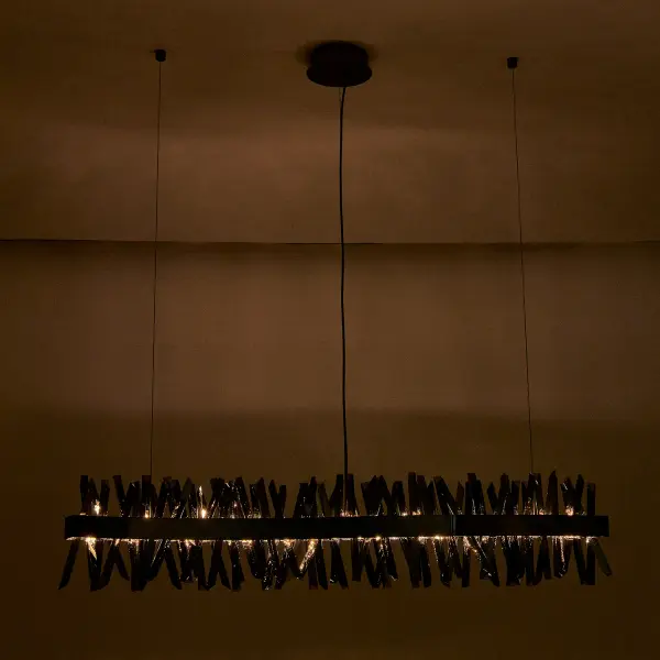 Glacier 60" LED Linear Pendant in Black Nickel - Image 9