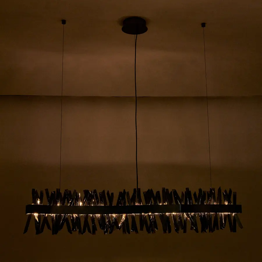 Glacier 60" LED Linear Pendant in Black Nickel - Image 9