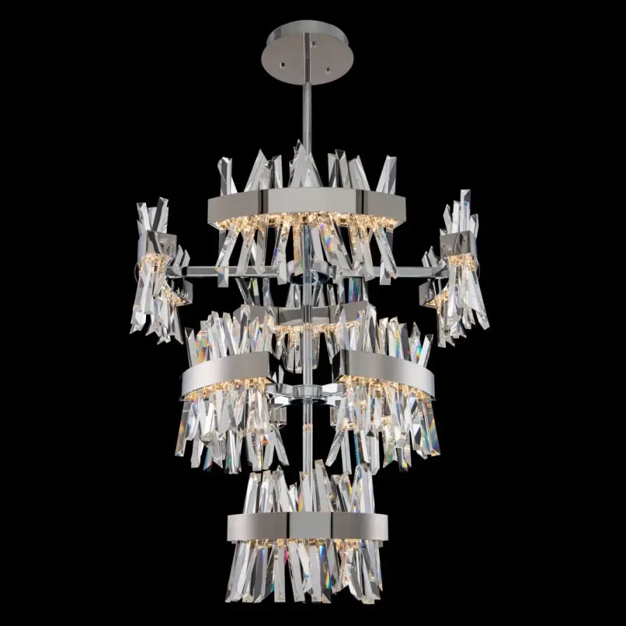Glacier 3 Tier Extra Large LED Foyer Chandelier