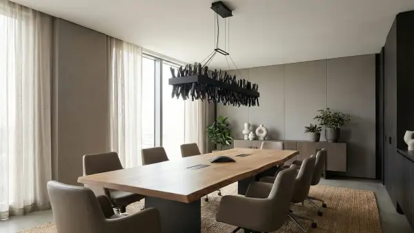 Glacier 48" LED Linear Pendant in Black Nickel - Image 12