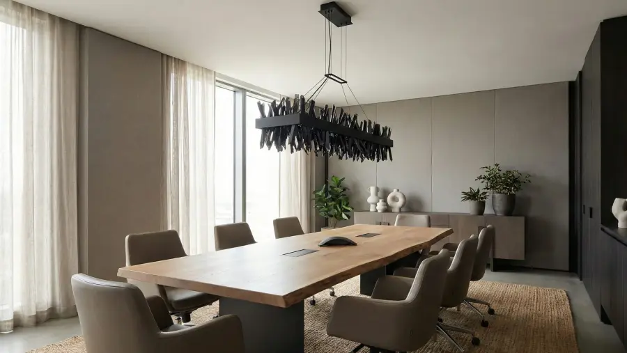 Glacier 48" LED Linear Pendant in Black Nickel - Image 12