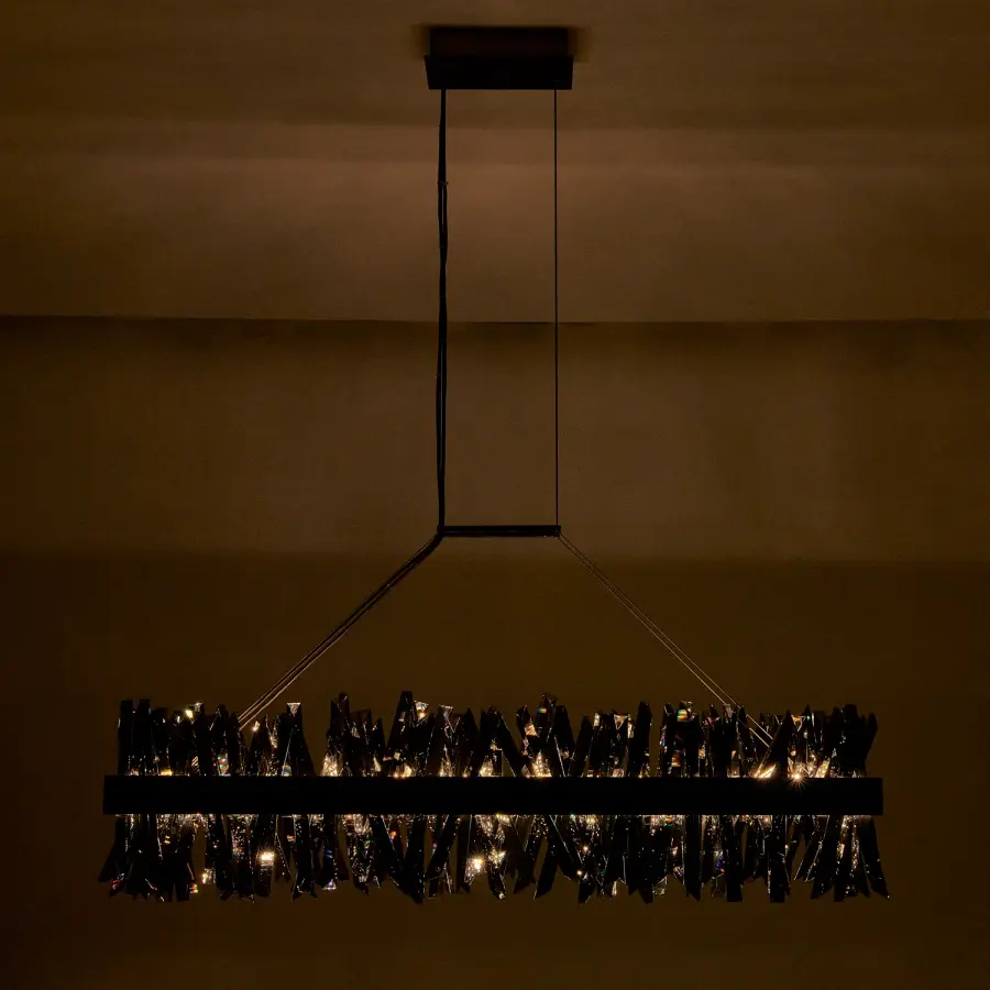 Glacier 48" LED Linear Pendant in Black Nickel - Image 9