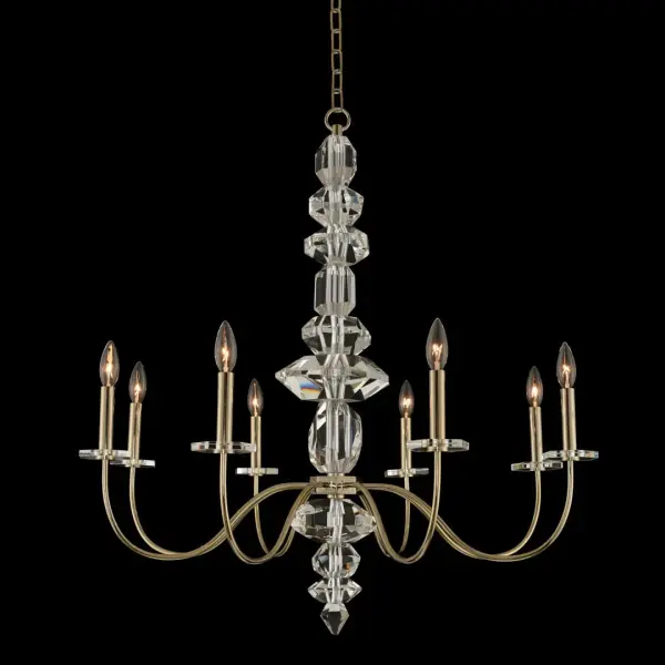 Sculptural Crystal Chandelier Blends Traditional Elegance with Modern Design