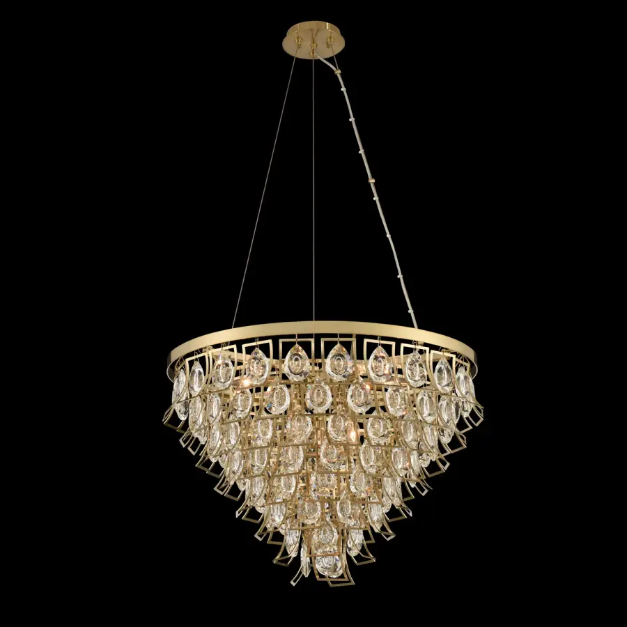 Carmella 27" Adjustable Pendant in Champagne Gold - Image 1