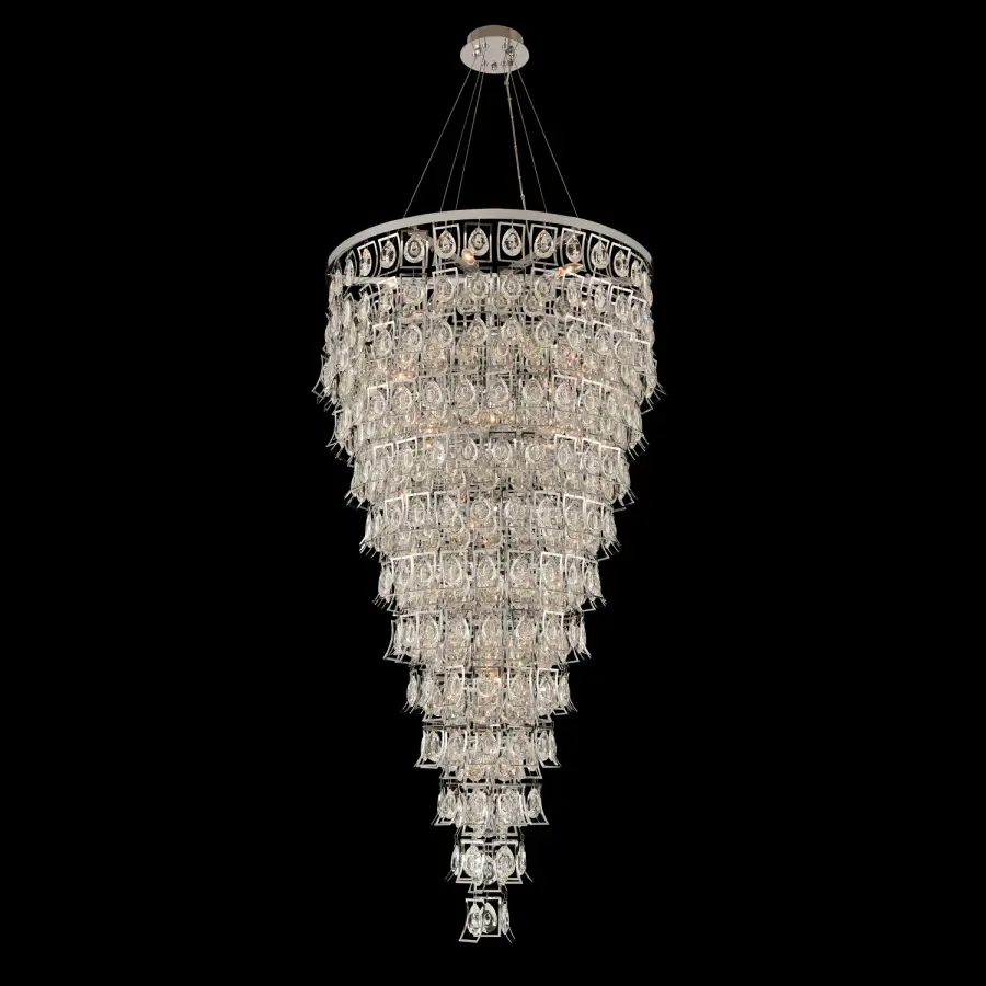 Carmella 36" Foyer Pendant in Polished Chrome