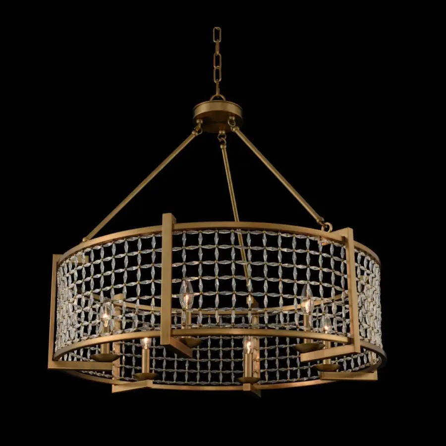 Verona 32 Inch Crystal Mesh Pendant