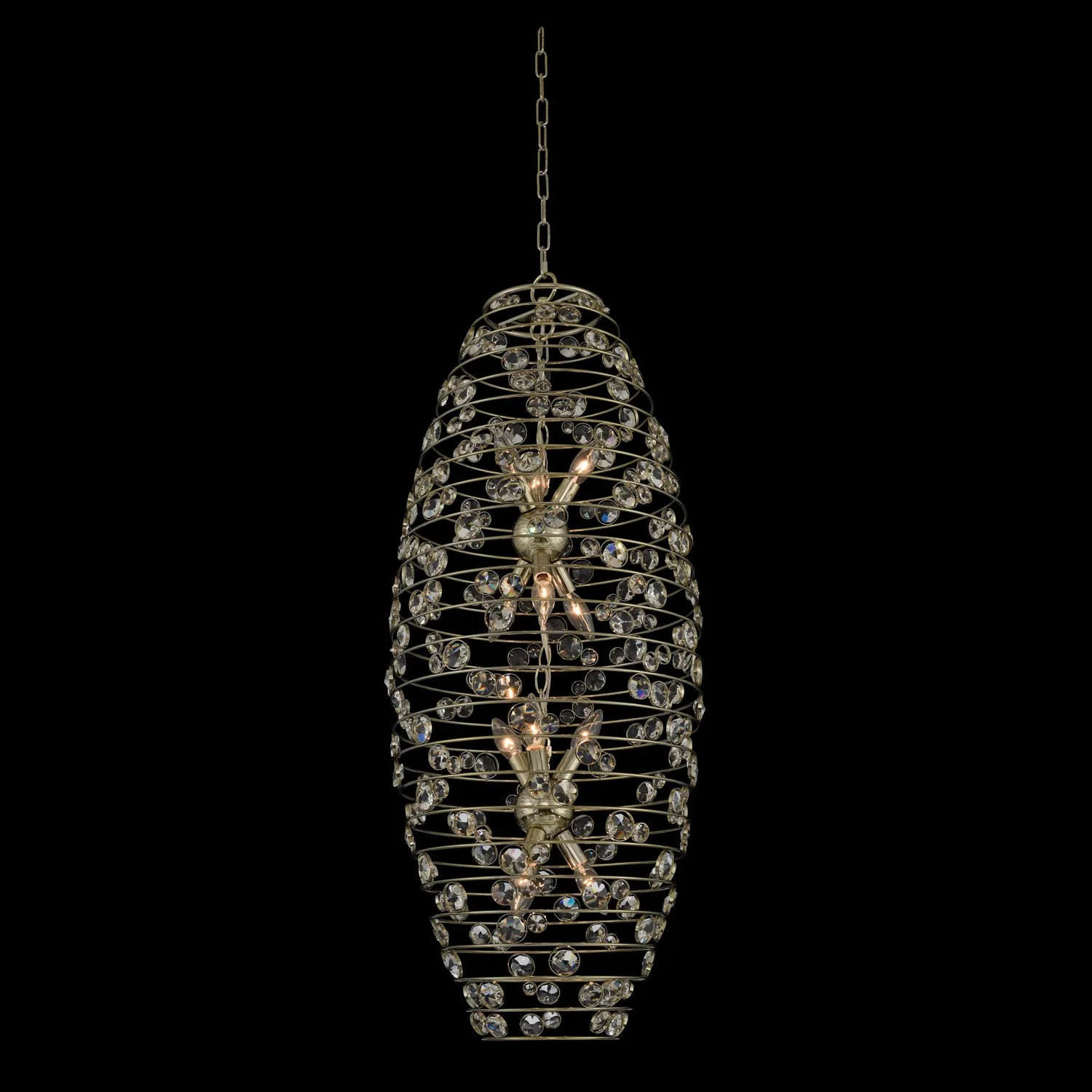 Gemini 12 Light Foyer Pendant in Champagne Gold