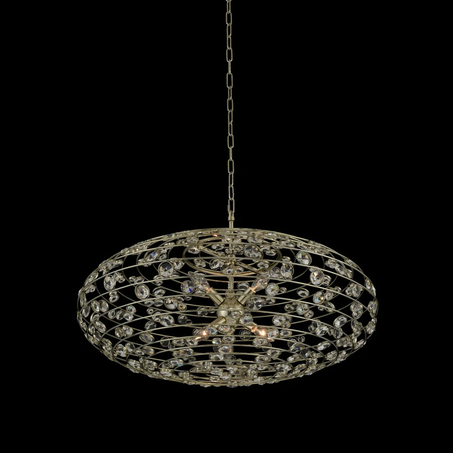 Gemini Six Light Pendant in Champagne Gold