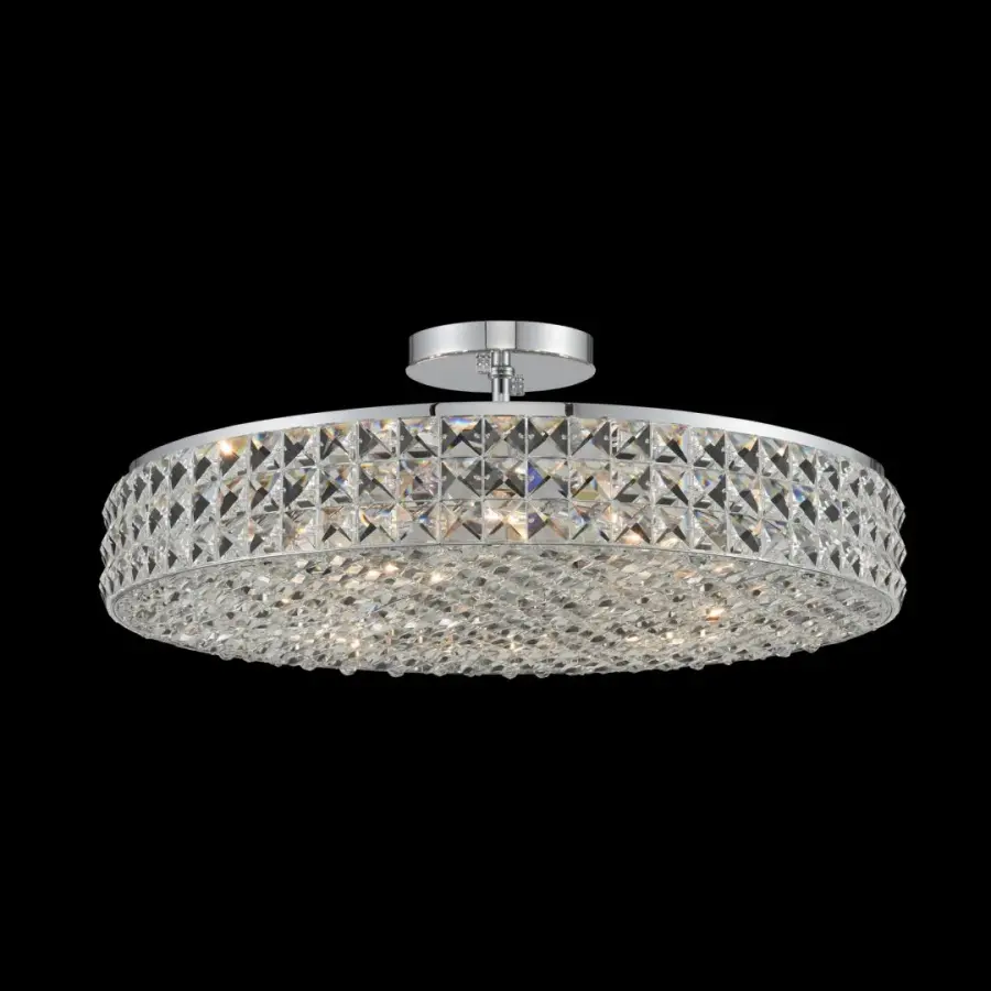Loro 20" Semi Flush Mount in Polished Chrome