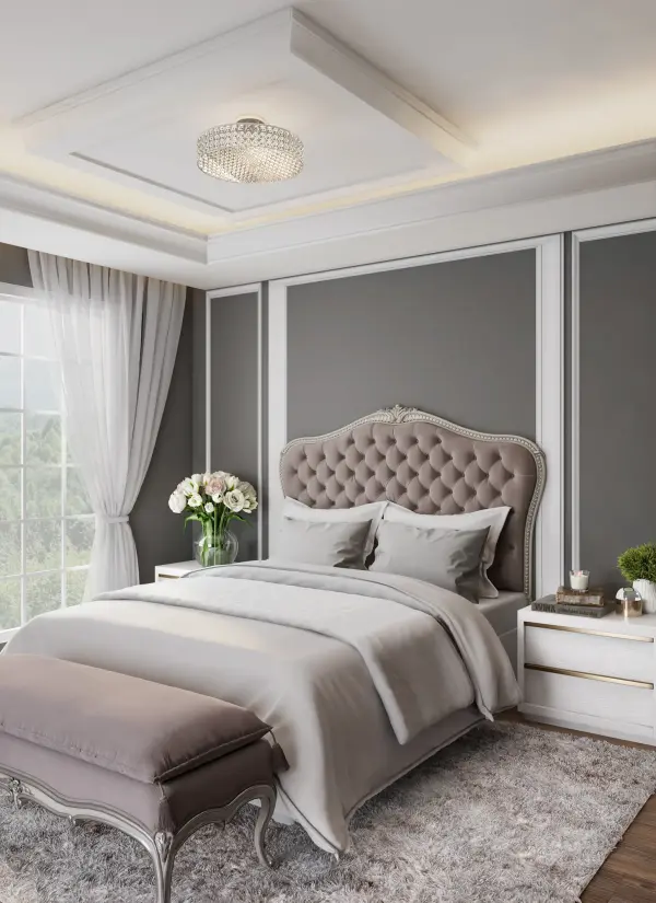 The Loro semi flush mount combines timeless crystal elegance with a sleek transitional design. Its 20-inch diameter and polished chrome finish create stunning light refraction, perfect for spaces with standard ceiling heights. - alternate view