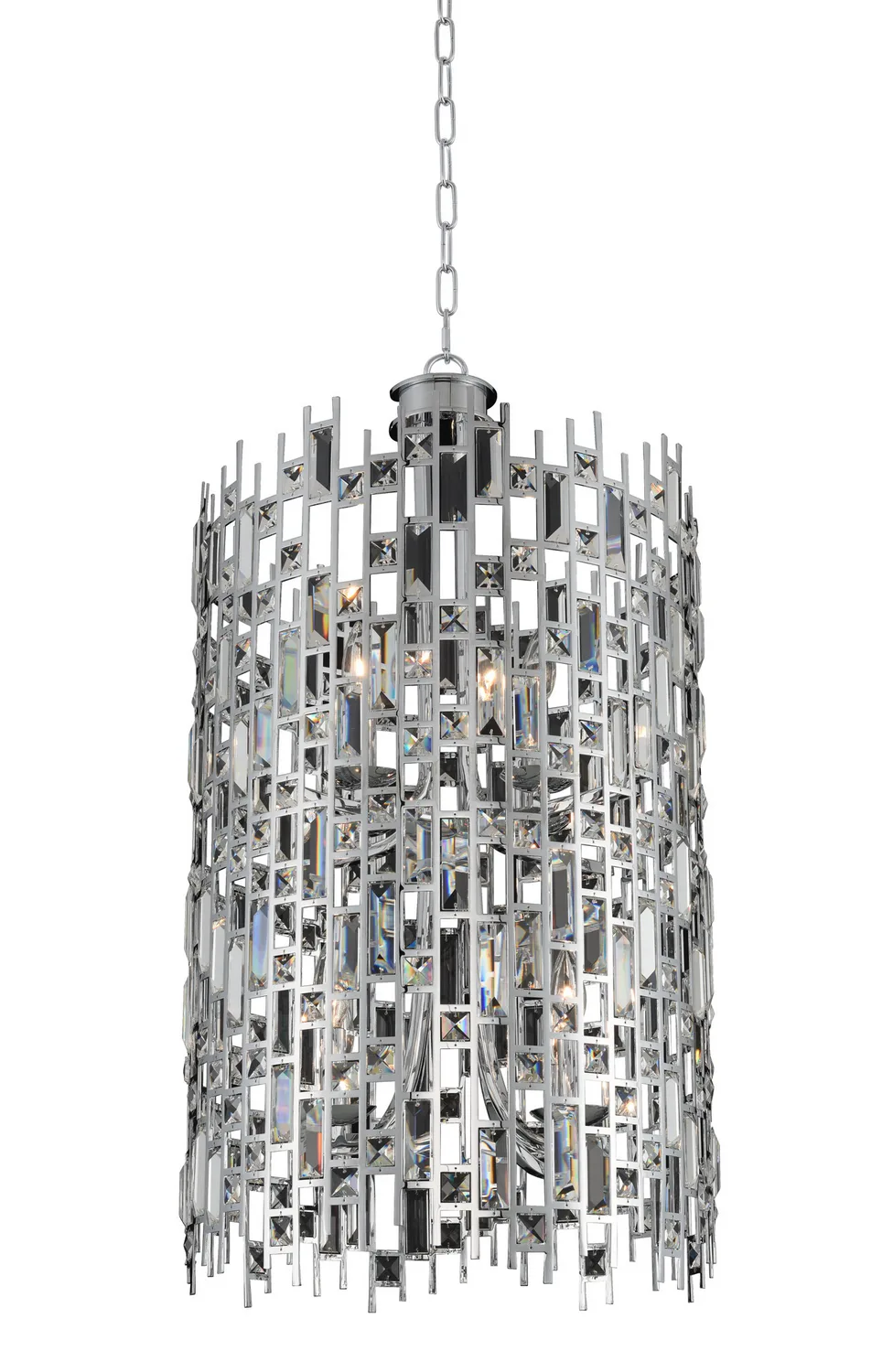 Fonseca Eight Light Foyer Pendant in Chrome