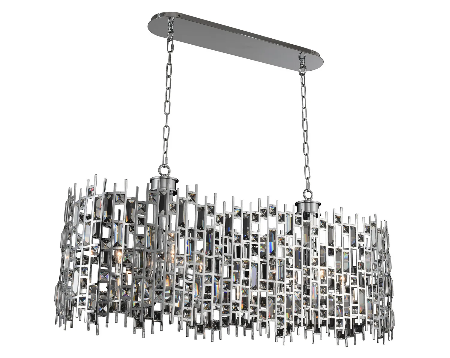 Fonseca Eight Light Island Pendant in Chrome
