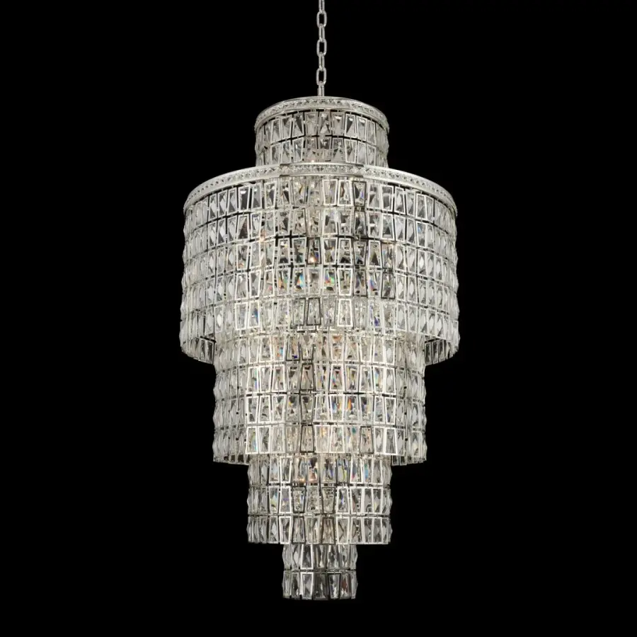 Kasturi 32" Art Deco Crystal Foyer Pendant