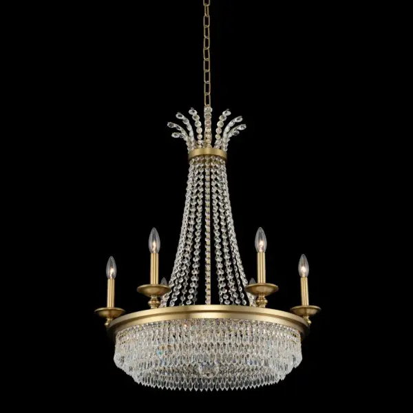 Tavo 6-Light Chandelier in Winter Brass