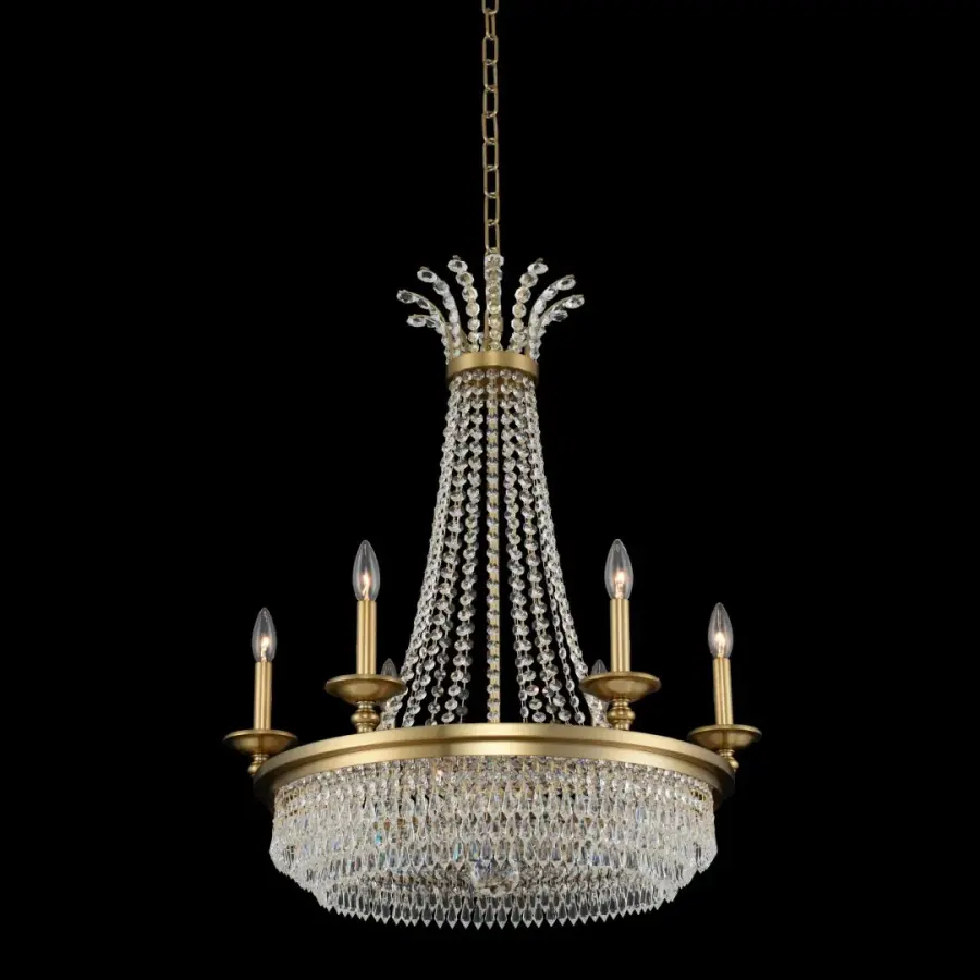 Tavo 6-Light Chandelier in Winter Brass