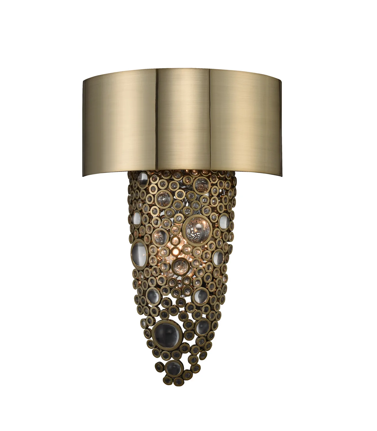 Ciottolo Two Light Wall Sconce in Brushed Champagne Gold