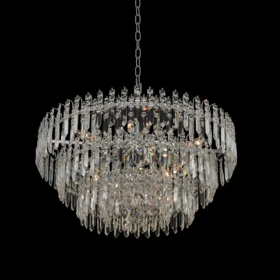 Pandoro 27" Crystal Pendant in Polished Chrome