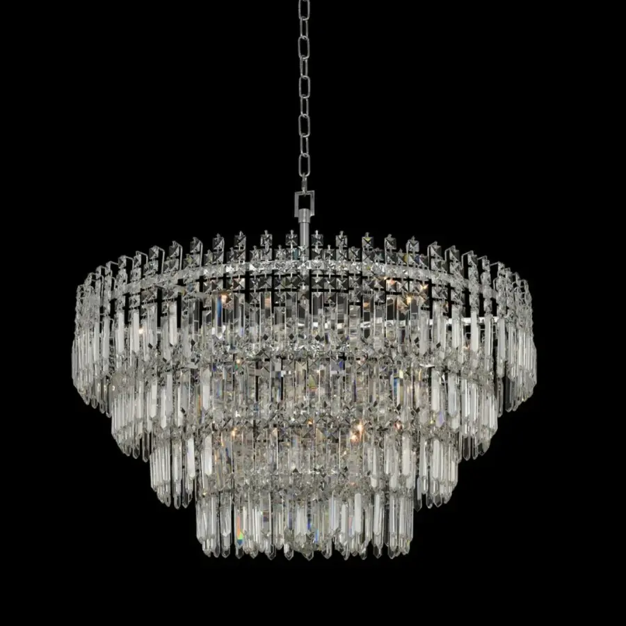 Pandoro 33" Crystal Pendant in Polished Chrome