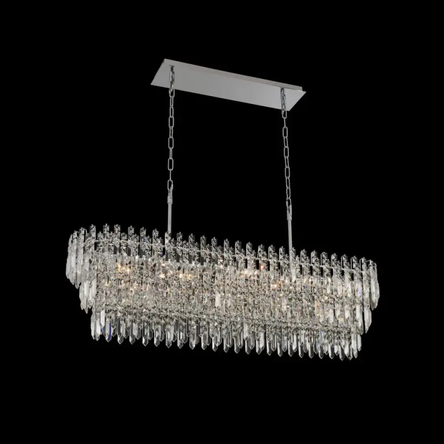 Pandoro 44" Linear Island Light in Polished Chrome