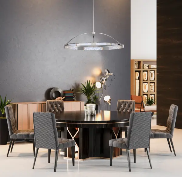 Athena 32" LED Pendant in Antique Gold - Image 2