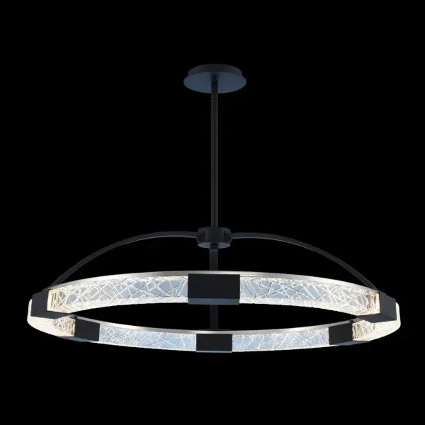 The Athena 32" pendant showcases sleek contemporary design with hand-cut Firenze crystal rectangular blocks and integrated driverless LED technology. Perfect for modern dining rooms and kitchen islands.