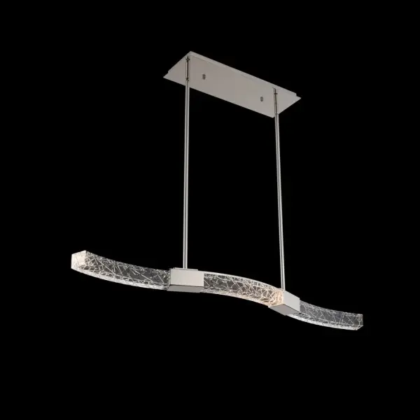 Sophisticated Linear Crystal Pendant with Integrated LED Technology