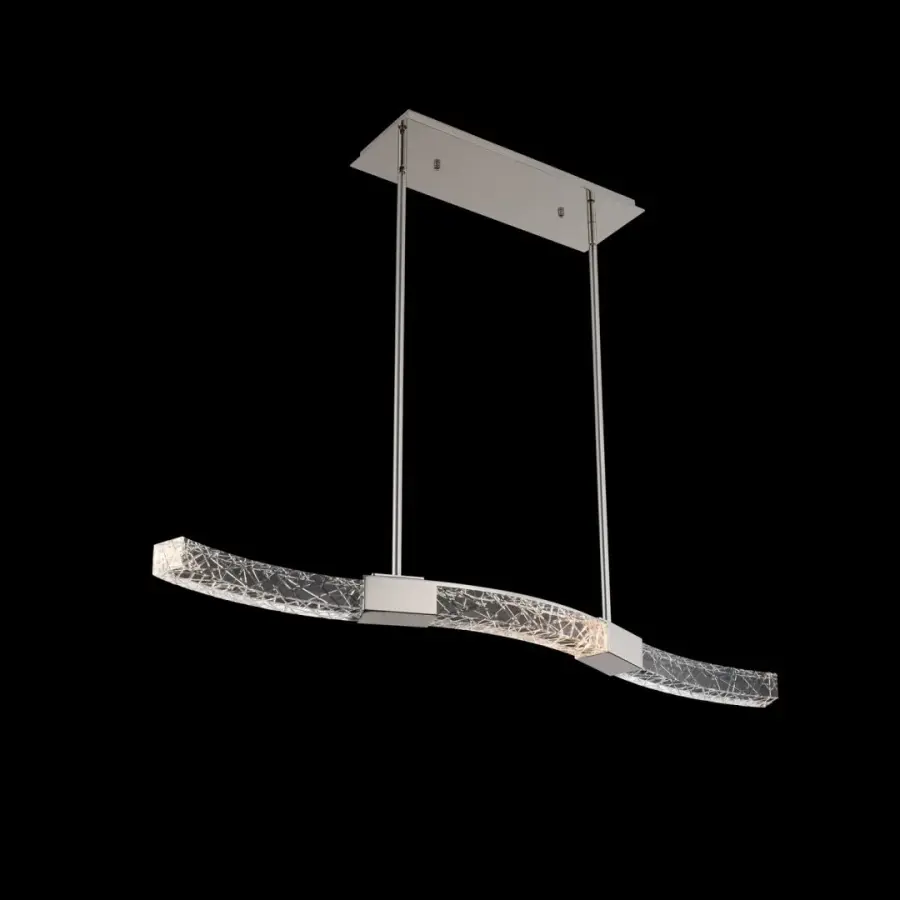 Sophisticated Linear Crystal Pendant with Integrated LED Technology