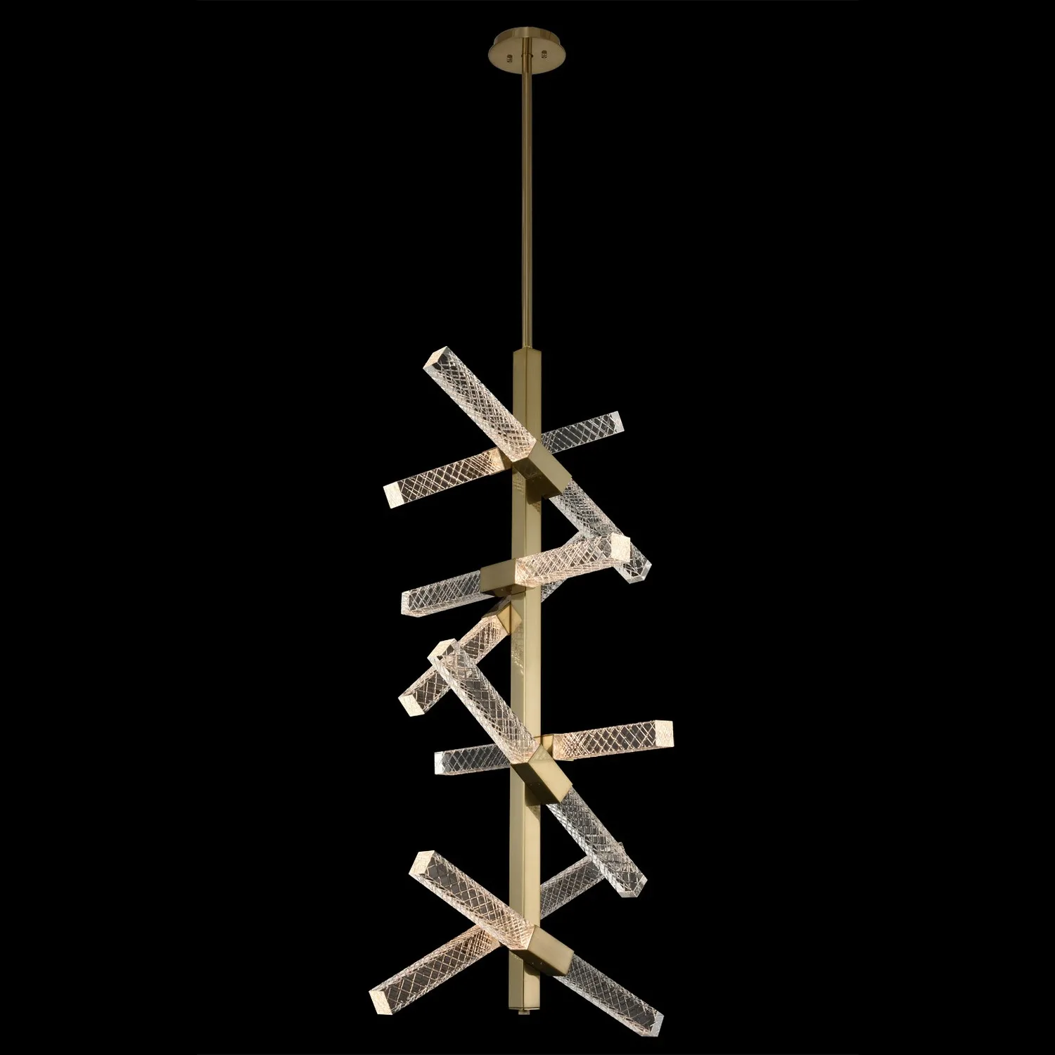 Apollo LED Foyer Pendant in Brushed Champagne Gold