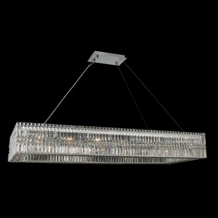Rettangolo 60-Inch Linear Crystal Island Chandelier