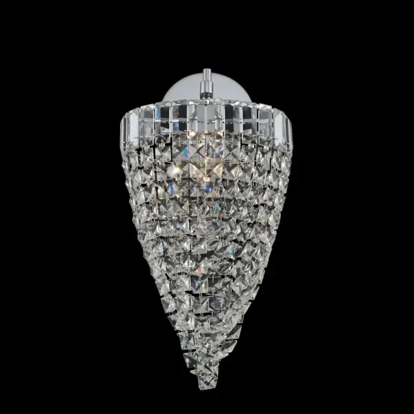 Mira 1-Light Crystal Wall Sconce in Polished Chrome
